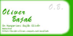oliver bajak business card
